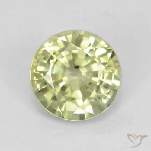 0.66ct طبيعي أصفر فاتح عقيق غروسوليت, دائري, VVS-VS