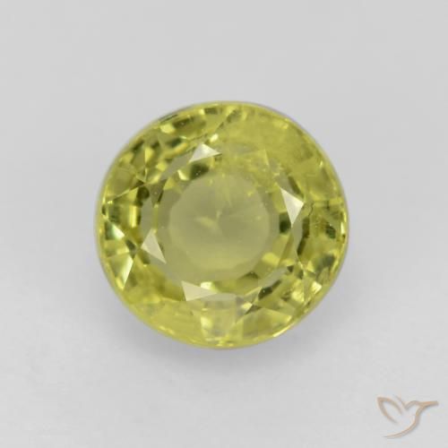 0.70ct طبيعي أصفر متوسط عقيق غروسوليت, دائري, قليلا جدا