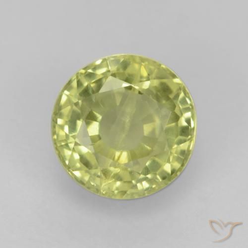 0.70ct طبيعي أصفر متوسط عقيق غروسوليت, دائري, قليلا جدا