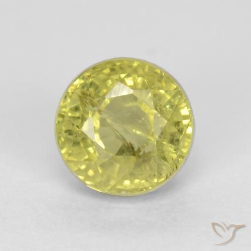 0.70ct طبيعي أصفر متوسط عقيق غروسوليت, دائري, قليلا جدا