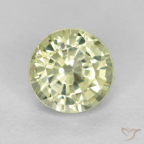 0.63ct طبيعي أصفر فاتح عقيق غروسوليت, دائري, VVS-VS