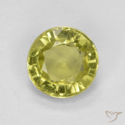 0.54ct طبيعي أصفر فاتح عقيق غروسوليت, دائري, VS-SI