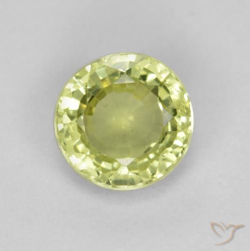 0.50ct طبيعي أصفر متوسط عقيق غروسوليت, دائري, قليلا جدا