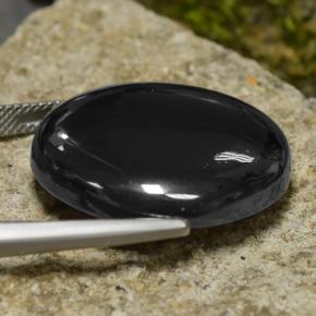 هيماتيت رمادي داكن طبيعي، قصة دائرى، 57.22 قيراط، غير شفاف