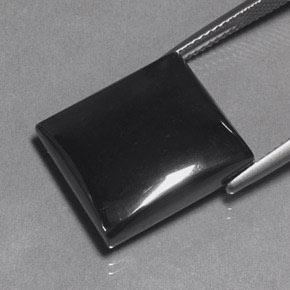 هيماتيت حجر الدم رمادة أسود طبيعي، باجيت، 29.22 قيراط، غير شفاف