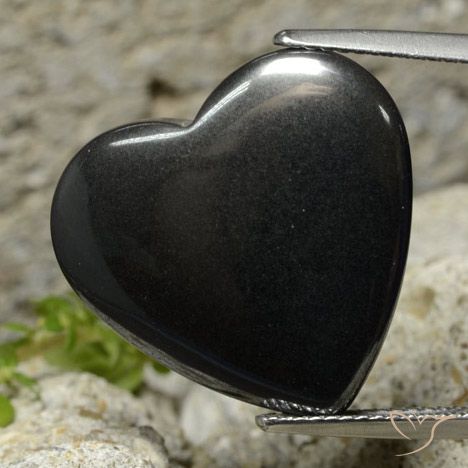 23.09ct طبيعي رمادي غامق هيماتيت حجر الدم, قلب, غير شفاف