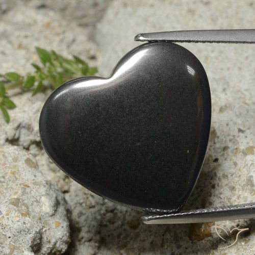23.25ct طبيعي رمادي غامق هيماتيت حجر الدم, قلب, غير شفاف