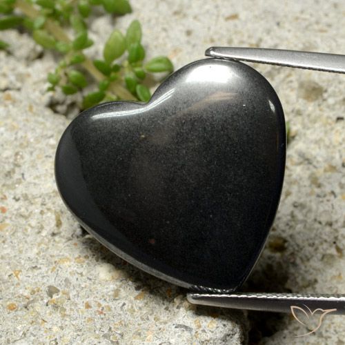 23.57ct طبيعي رمادي غامق هيماتيت حجر الدم, قلب, غير شفاف