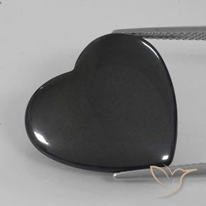 23.32ct طبيعي رمادة أسود هيماتيت حجر الدم, قلب, غير شفاف