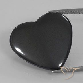 22.86ct طبيعي رمادي غامق هيماتيت حجر الدم, قلب, غير شفاف