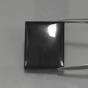 هيماتيت حجر الدم رمادة أسود طبيعي، باجيت، 29.56 قيراط، غير شفاف