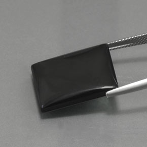 هيماتيت حجر الدم رمادة أسود طبيعي، باجيت، 29.56 قيراط، غير شفاف