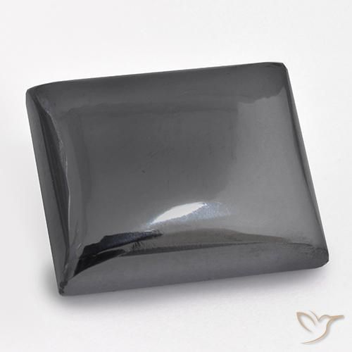 22.78ct طبيعي رمادى فضى هيماتيت حجر الدم, باجيت, غير شفاف