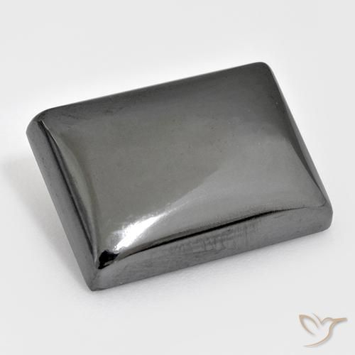 هيماتيت حجر الدم رمادى فضى طبيعي، باجيت، 27.10 قيراط، غير شفاف