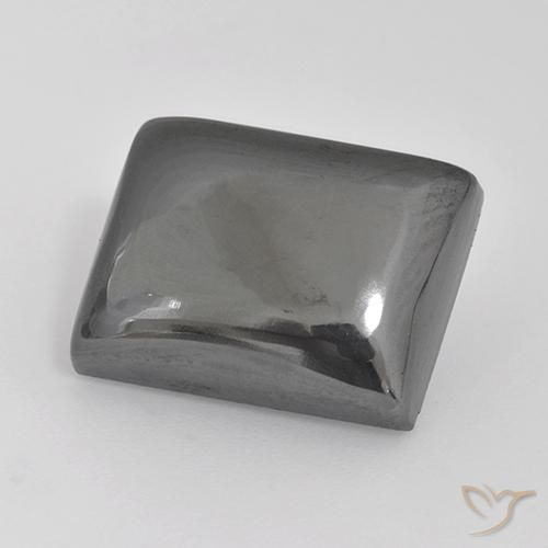 20.16ct طبيعي رمادى متوسط هيماتيت حجر الدم, باجيت, غير شفاف