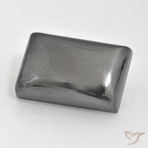 19.79ct طبيعي رمادى فضى هيماتيت حجر الدم, باجيت, غير شفاف