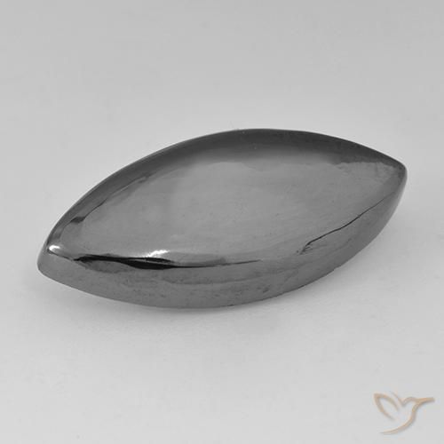 23.24ct طبيعي رمادى متوسط هيماتيت حجر الدم, ماركيز, غير شفاف