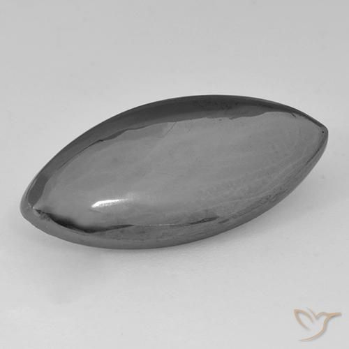 14.12ct طبيعي رمادى متوسط هيماتيت حجر الدم, ماركيز, غير شفاف