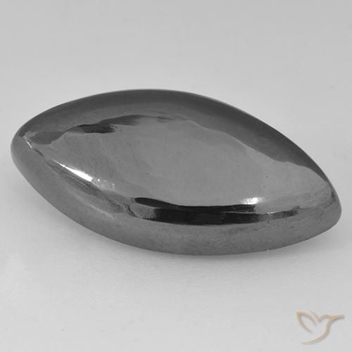 19.85ct طبيعي رمادى متوسط هيماتيت حجر الدم, ماركيز, غير شفاف