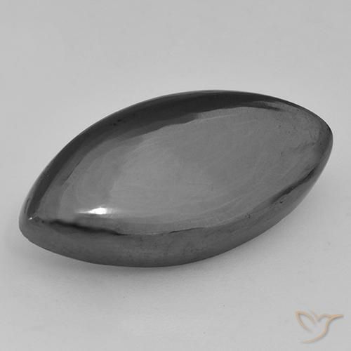 21.59ct طبيعي رمادى متوسط هيماتيت حجر الدم, ماركيز, غير شفاف