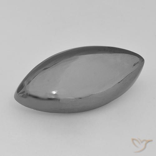 19.46ct طبيعي رمادى فضى هيماتيت حجر الدم, ماركيز, غير شفاف