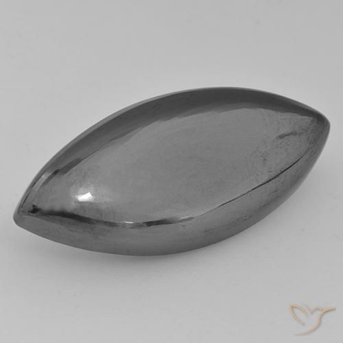 29.54ct طبيعي رمادى متوسط هيماتيت حجر الدم, ماركيز, غير شفاف