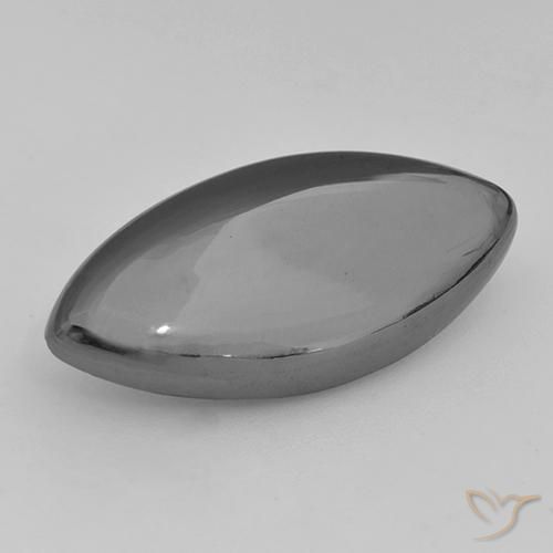 19.34ct طبيعي رمادى متوسط هيماتيت حجر الدم, ماركيز, غير شفاف