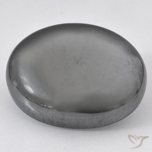 44.78ct طبيعي رمادى فضى هيماتيت حجر الدم, بيضوي, غير شفاف