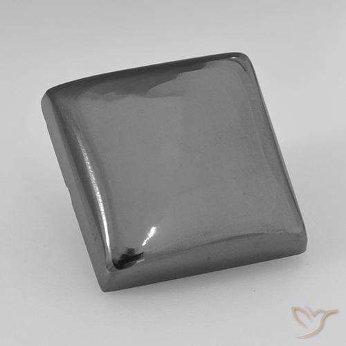 21.47ct طبيعي رمادى فضى هيماتيت حجر الدم, مربع, غير شفاف