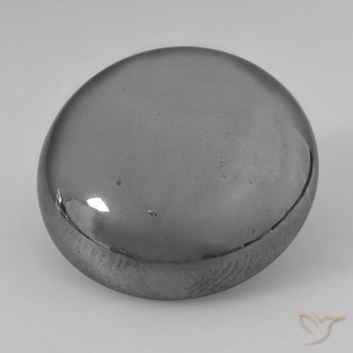 40.78ct طبيعي رمادى فضى هيماتيت حجر الدم, دائري, غير شفاف