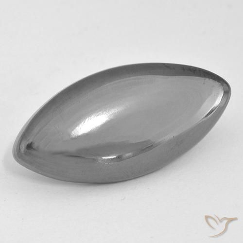 14.86ct طبيعي رمادى متوسط هيماتيت حجر الدم, ماركيز, غير شفاف