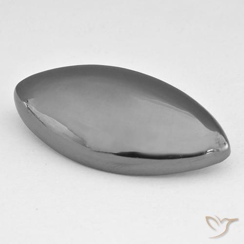 30.85ct طبيعي رمادى فضى هيماتيت حجر الدم, ماركيز, غير شفاف