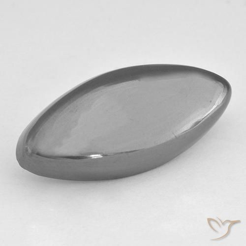 23.44ct طبيعي رمادى متوسط هيماتيت حجر الدم, ماركيز, غير شفاف