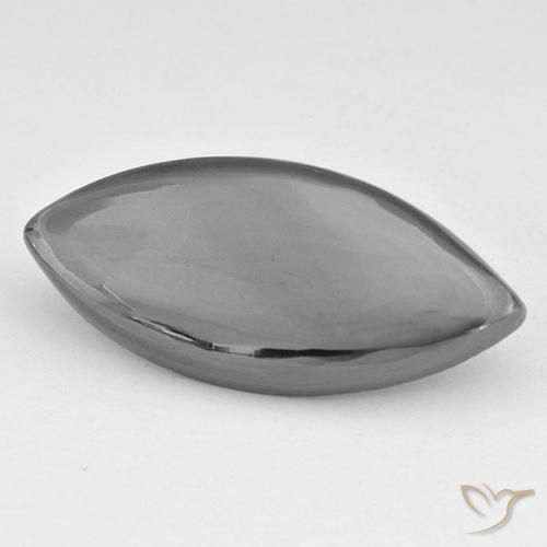 18.06ct طبيعي رمادى فضى هيماتيت حجر الدم, ماركيز, غير شفاف