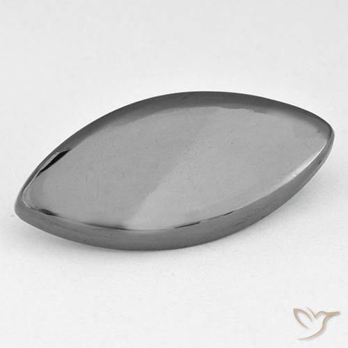 14.60ct طبيعي رمادى فضى هيماتيت حجر الدم, ماركيز, غير شفاف