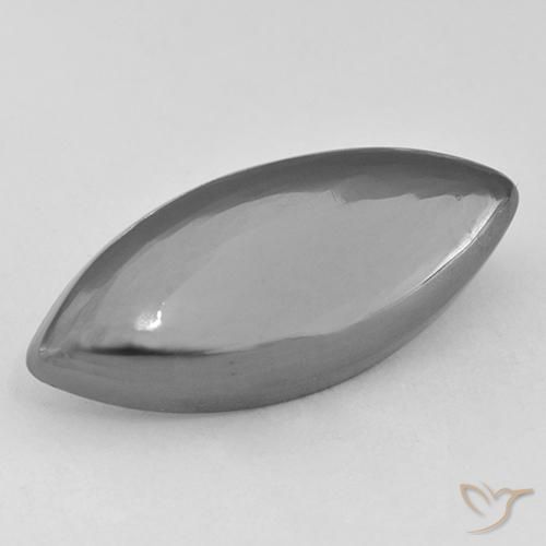 16.06ct طبيعي رمادى فضى هيماتيت حجر الدم, ماركيز, غير شفاف