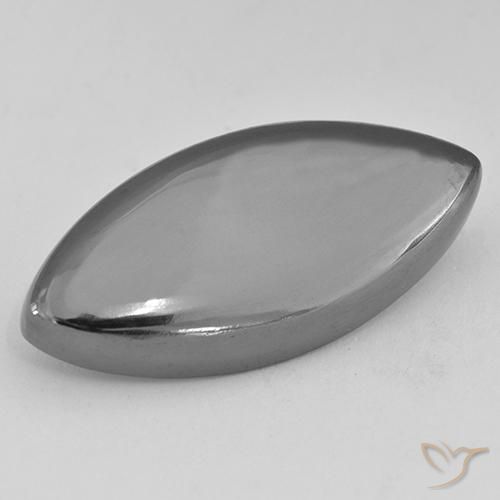 29.62ct طبيعي رمادى متوسط هيماتيت حجر الدم, ماركيز, غير شفاف