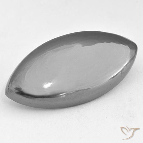 24.20ct طبيعي رمادى فضى هيماتيت حجر الدم, ماركيز, غير شفاف