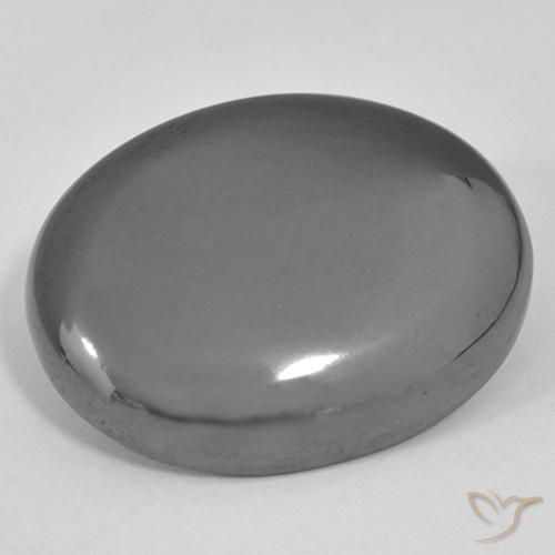 41.45ct طبيعي رمادى متوسط هيماتيت حجر الدم, بيضوي, غير شفاف