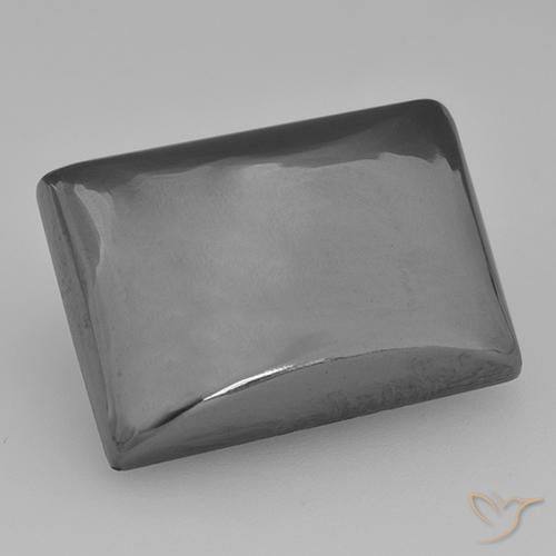27.45ct طبيعي رمادى متوسط هيماتيت حجر الدم, باجيت, غير شفاف