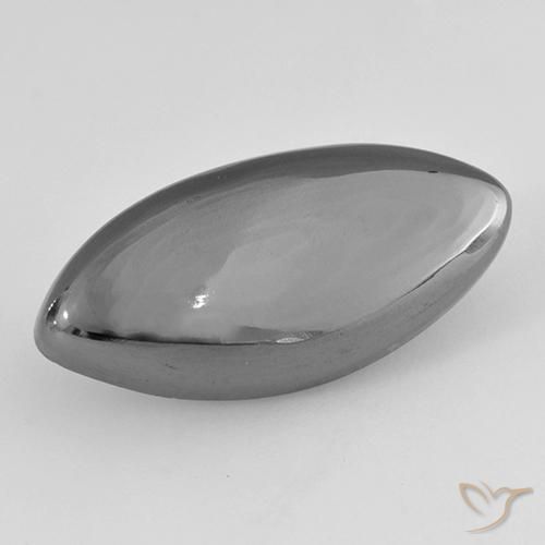 19.72ct طبيعي رمادى فضى هيماتيت حجر الدم, ماركيز, غير شفاف
