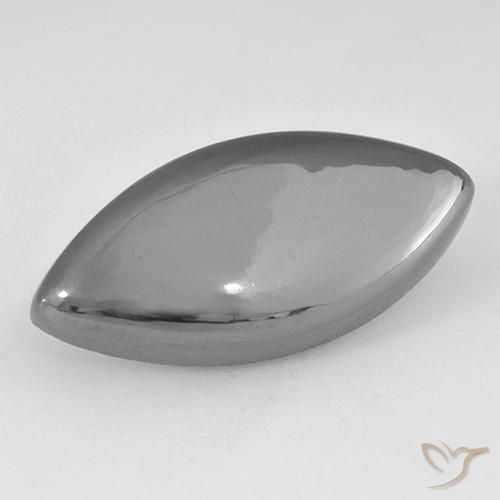 18.77ct طبيعي رمادى فضى هيماتيت حجر الدم, ماركيز, غير شفاف