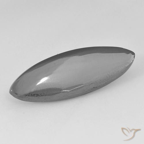 12.87ct طبيعي رمادى متوسط هيماتيت حجر الدم, ماركيز, غير شفاف
