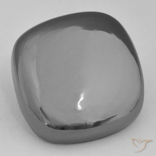 29.63ct طبيعي رمادى فضى هيماتيت حجر الدم, وسادة, غير شفاف