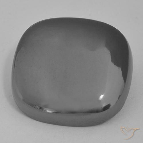 21.81ct طبيعي رمادى متوسط هيماتيت حجر الدم, وسادة, غير شفاف