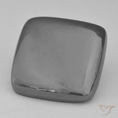 27.67ct طبيعي رمادى فضى هيماتيت حجر الدم, وسادة, غير شفاف
