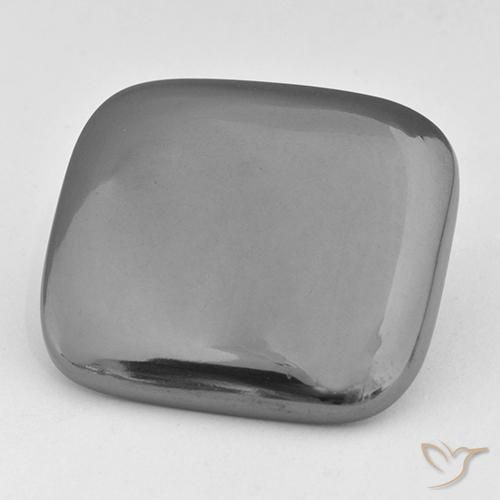42.76ct طبيعي رمادى متوسط هيماتيت حجر الدم, وسادة, غير شفاف