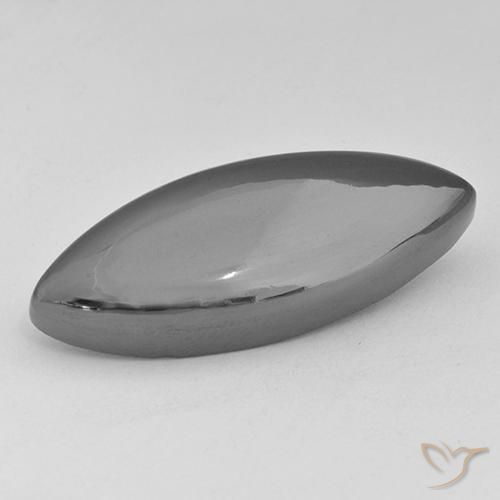 30.10ct طبيعي رمادى متوسط هيماتيت حجر الدم, ماركيز, غير شفاف