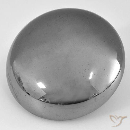 40.70ct طبيعي رمادى متوسط هيماتيت حجر الدم, دائري, غير شفاف
