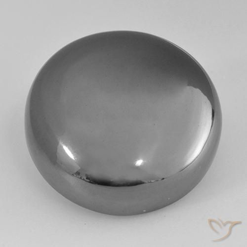36.71ct طبيعي رمادى متوسط هيماتيت حجر الدم, دائري, غير شفاف